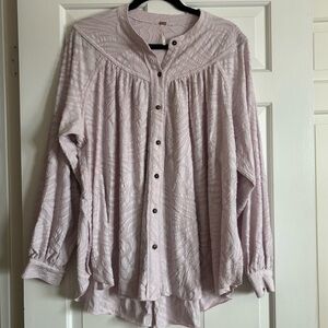 Free People Textured Button-Down Shirt